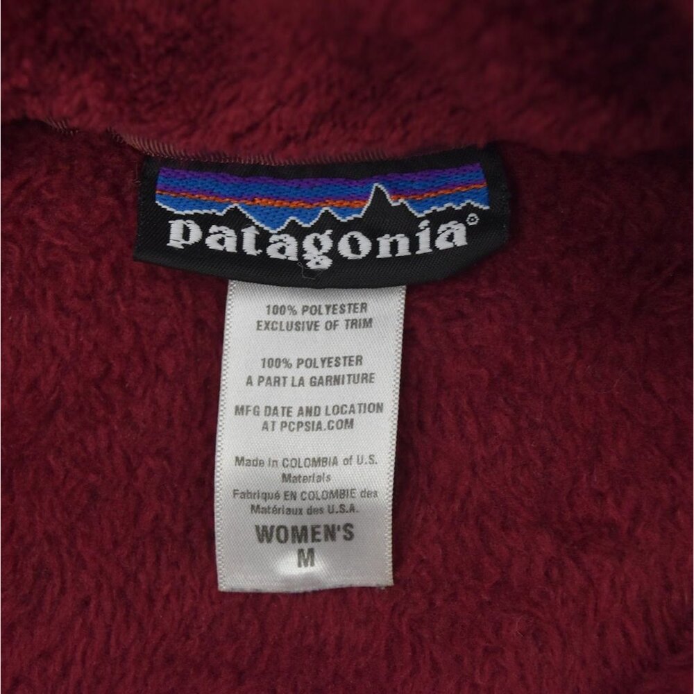 Patagonia Womens Medium Burgundy Re-Tool Snap-T Pullover Governors Academy Patch - Picture 7 of 8